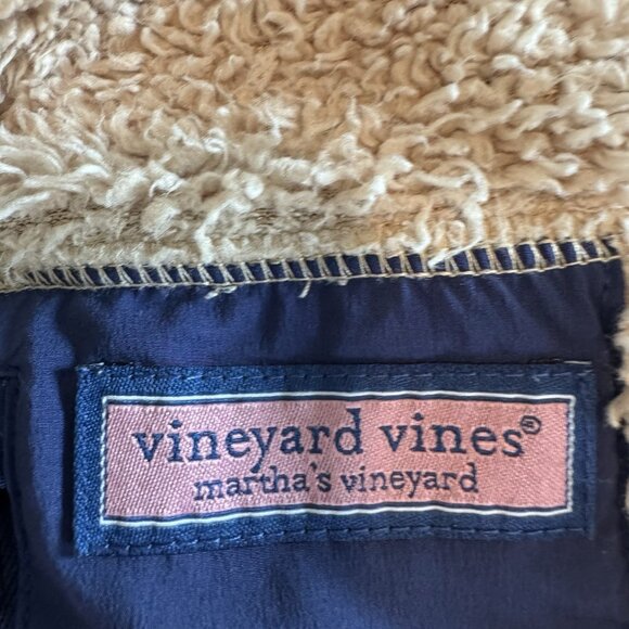 Vineyard Vines Boys Tan Sherpa Pullover Sweater Jacket Large 1/4 Zip Preppy - Picture 4 of 10